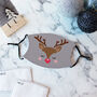 Reindeer Face Christmas Facemask, thumbnail 1 of 2