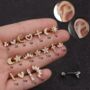 Dainty Gold Screwback Studs For Her, thumbnail 2 of 9