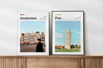 Personalised Minimalist Travel Poster | Pisa, 5 of 6