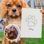 Personalised Pet Paw Outline Art Print, thumbnail 2 of 10
