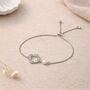 Mother And Daughter Bracelet With Pearl And Cubic Zirconia Flower Charm, thumbnail 4 of 6