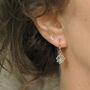 Lotus Flower Dainty Drop Earrings In Gold, Silver, Rose Gold, thumbnail 6 of 9