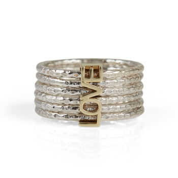 Love In A Spin Silver Stacking Ring, 2 of 8