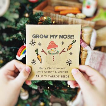 Personalised 'Grow My Nose' Carrot Seed Packet, 6 of 10