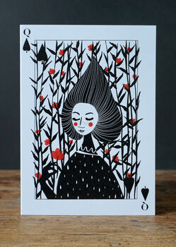 Playing Card Queens Notecards, 3 of 6