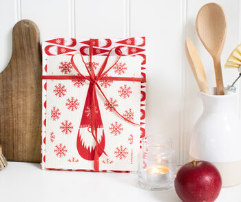 Christmas Eco Friendly Dishcloth And Tea Towel Gift Set, 2 of 8