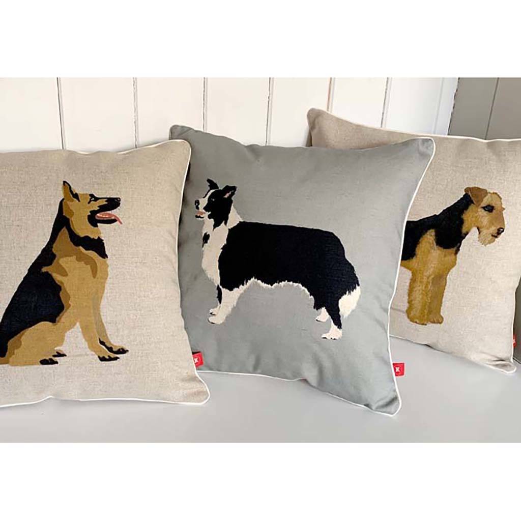 alsatian german shepherd feature cushion by keylime design