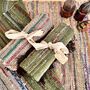Natural Taupe Beige Handmade Indian Rag Rug Bohemian, thumbnail 4 of 5