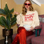 Santa Says Happy Hour Christmas Jumper Sweatshirt, thumbnail 3 of 6