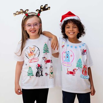 Christmas Snow Globe – Children’s T Shirt Painting, 11 of 11