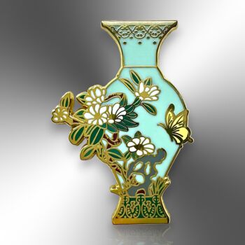 Pottery Urn Vase Hard Enamel Pin Badge, Ceramic Vase Brooch, Mother's Day Gift, Gifts For Women, 3 of 8