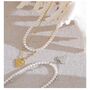 Monaco D’or Gold Pearl Crystal Love Blossom Coin Gift Necklace, thumbnail 1 of 4