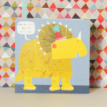 Grrrrrrr! Dinosaur Birthday Card, 4 of 5