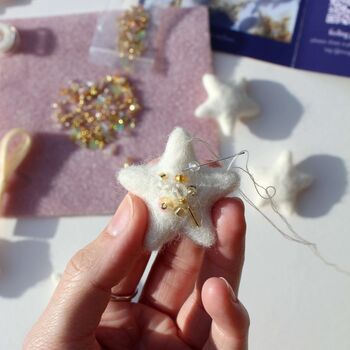 Make Beaded Felt Star Christmas Decorations, 7 of 12