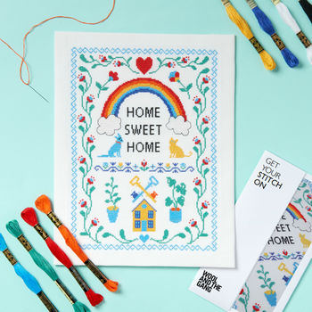 Home Sweet Home Cross Stitch Kit By Wool And The Gang, 2 of 3