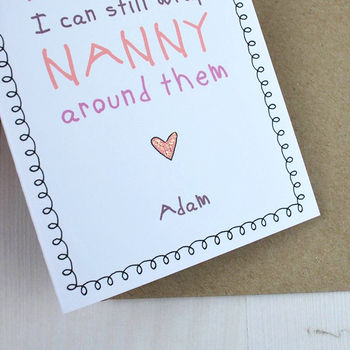 My Fingers May Be Small But… Cute Nanny Card, 2 of 5