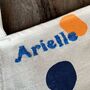 Kids Apron With Pockets And Hand Embroidered Name, thumbnail 3 of 8