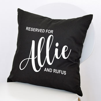 Personalised Reserved For Dad Cushion, 3 of 3