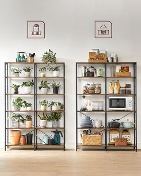 Industrial Bookshelf Shelving Unit Storage Shelf, 5 of 8