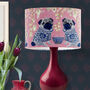 Chinoiserie Pug Lampshade On Pink, thumbnail 1 of 5