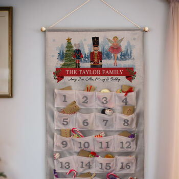 Personalised Nutcracker Advent Calendar – Silver Grey, 4 of 4