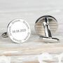 Personalised Wedding Cufflinks For The Groom, thumbnail 2 of 2