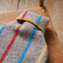 Recycled Wool Hot Water Bottle Blanket Stitched Detail, thumbnail 8 of 11