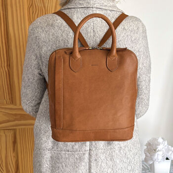 Women's Leather Backpack, 3 of 4