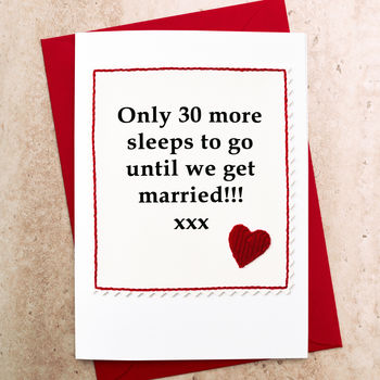 'Countdown' Wedding Card For Husband Or Wife, 3 of 3