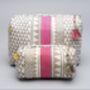 Block Print Sankari Design Pink Cotton Makeup Bag, thumbnail 1 of 6