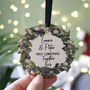 First Christmas Together Couples Wreath Tree Decoration, thumbnail 4 of 8