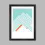 Meribel Skiing Poster Print, thumbnail 1 of 4