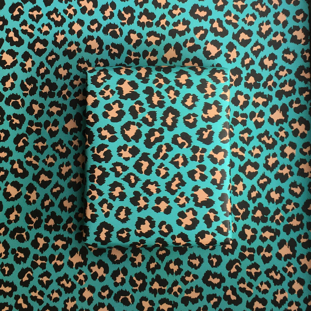 turquoise leopard print top