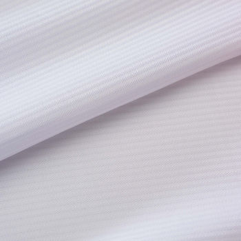 Women's Nightshirt In Cool White Satin Stripes, 4 of 4