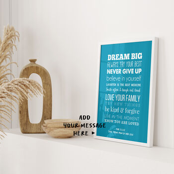 'Rules Of Life' Inspirational Quote Print, 3 of 11