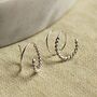 Illusion Double Hoop Rope Spiral Earrings, thumbnail 3 of 4