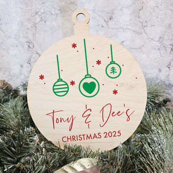 Personalised Oversize Wooden Bauble, 2 of 8