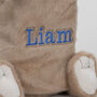 Personalised Embroidery Brown Bunny Hot Water Cover, thumbnail 3 of 9