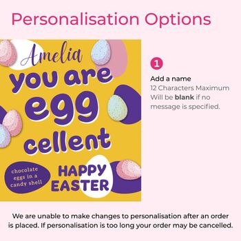 Personalised Easter Egg Gift Mini Chocolate Egg Tin, 2 of 4