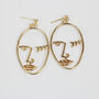 Silver And Gold Plated Abstract Drop Earrings, thumbnail 4 of 8