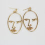 Silver And Gold Plated Abstract Drop Earrings, thumbnail 5 of 8