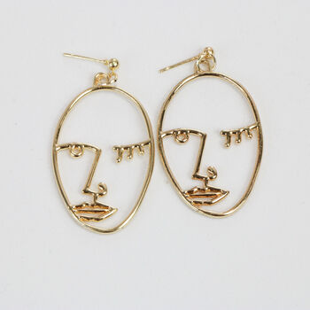 Silver And Gold Plated Abstract Drop Earrings, 5 of 8