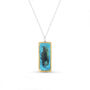 Turquoise Reef Small Drop Sterling Silver Pendant, thumbnail 1 of 3