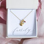 Gold Plated Heart Nugget Birthstone Charm Necklace, thumbnail 3 of 12