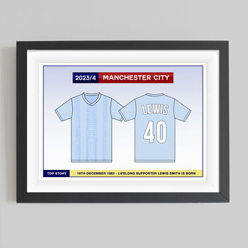 Personalised Football Shirt Print, 3 of 4