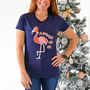 Flamingo Christmas T Shirt, thumbnail 1 of 3