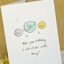 Personalised Smiley Planets Handmade Card, thumbnail 2 of 5