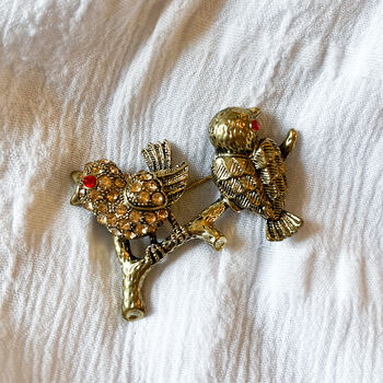 Love Birds Sentimental Brooch, 2 of 2