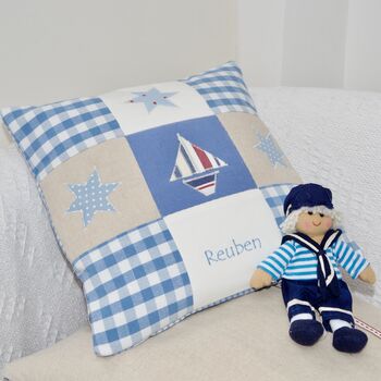 Boat And Stars Cushion, 6 of 9