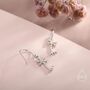 Sterling Silver Tiny Neuron Cell Drop Hook Earrings, thumbnail 4 of 11
